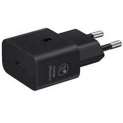 Samsung Charger Without Cable and Cable USB-C 25W Blacks (Original)
