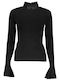 Patrizia Pepe Damen Langarm Pullover Rollkragen Black