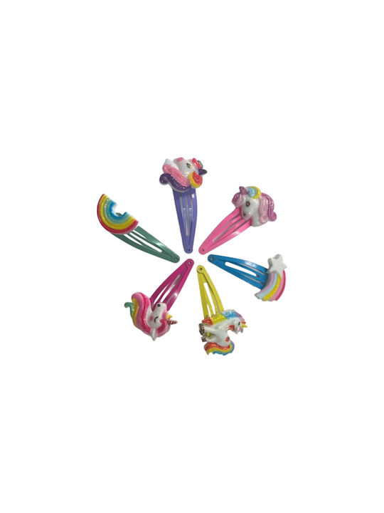 Ro-Ro Accessories Σετ Παιδικά Κοκαλάκια με Κλιπ σε Ροζ Χρώμα 2τμχ