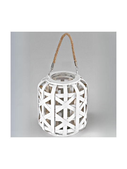 Wooden Lantern White