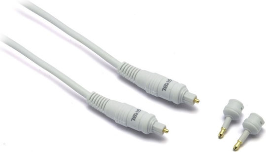 Optical Audio Cable TOS male - TOS male Λευκό 5m (G&BL-061072)