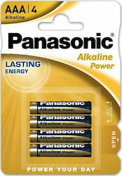 Panasonic Power Alkaline Batterien AAA 1.5V 4Stück
