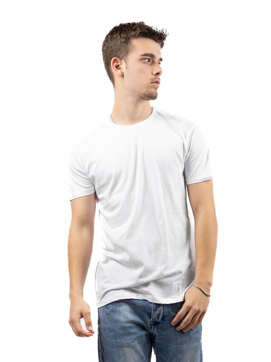 Uglee Fashion T-shirt Bărbătesc cu Mânecă Scurtă White