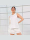 Дамска Спортна Блуза Без Ръкави Pearl White