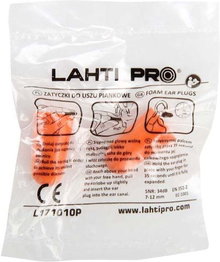 Lahti Pro Ωτοασπίδες σε Πορτοκαλί Χρώμα L171010D 2τμχ