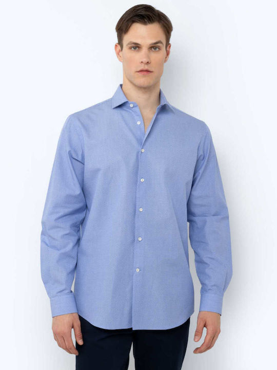 The Bostonians Men's Shirt Long Sleeve Cotton Blue