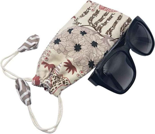 Handmade Eyeglass Case Soft with Cord White