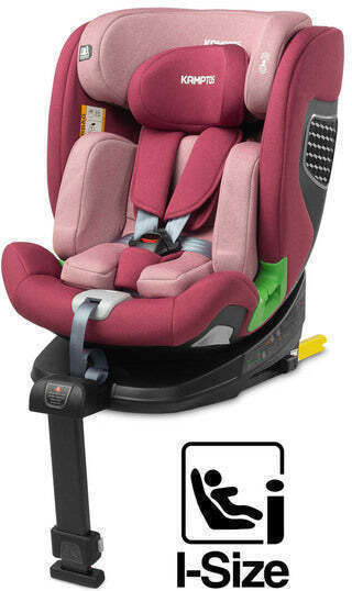 Caretero Kamptos Детско Столче за Кола i-Размер с Isofix Dirty Pink 0-36 кг