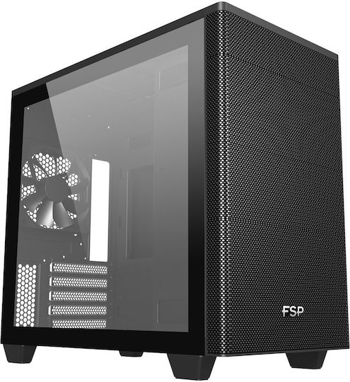 FSP/Fortron CST360B Gaming Midi Tower Κουτί Υπολογιστή με Πλαϊνό Παράθυρο Μαύρο