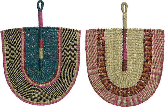 Kaemingk Decorative Fan Handmade Multicolour Fabric (Various Colors)