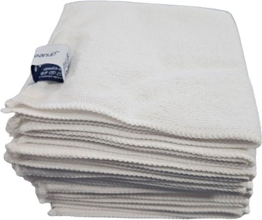 York Cleaning Cloths with Microfibers General Use White 30x30cm 10pcs