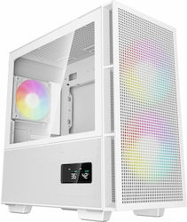 Deepcool CH360 Digital Gaming Micro Tower Κουτί Υπολογιστή με Πλαϊνό Παράθυρο Λευκό