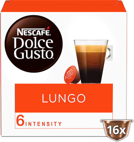Nescafe Capsule Espresso Lungo Compatibile cu Aparat Dolce Gusto 16buc