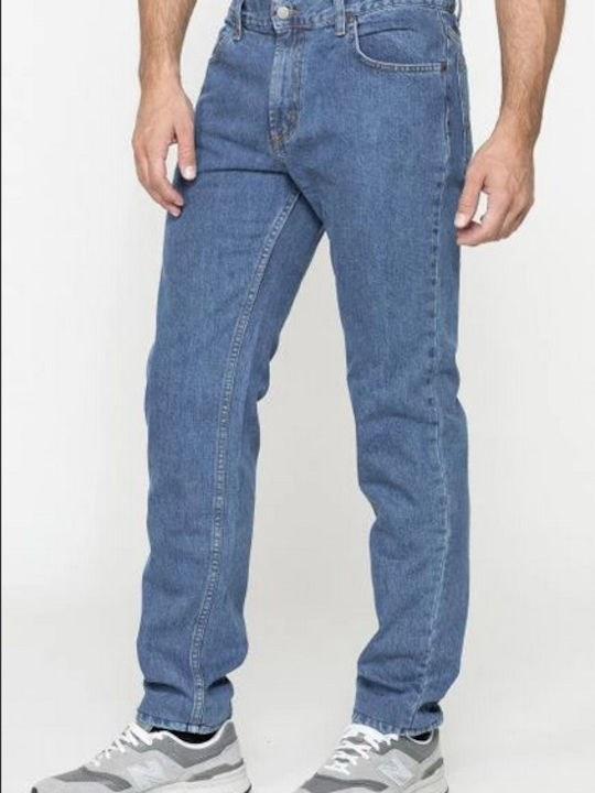Men's Jeans Pants Elastic Regular Straight Fit Blue
