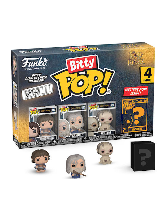 Funko Bitty Pop! Movies: Lord of the Rings - Frodo Baggins Gandalf Gollum Chase 4τμχ