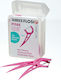 Tandex Dental Floss with Handle in Pink Color 10 Pieces