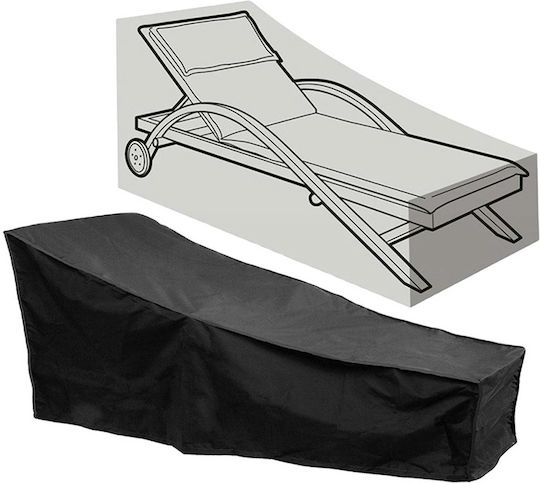 Aptel Waterproof Chaise Lounge Cover Black 200x70x68cm