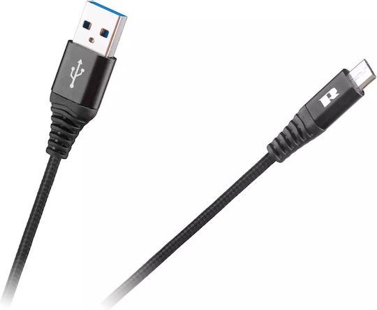 Rebel Regulär USB 2.0 auf Micro-USB-Kabel Schwarz 2m (RB-6000-200-B) 1Stück
