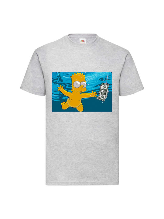 Fruit of the Loom The Simpsons Family The Nirvana Baby Bart Bluse Nirvana Gray Baumwolle