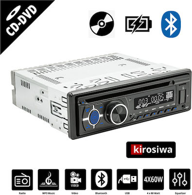 Kirosiwa Car Audio System 1DIN (Bluetooth/USB/CD)