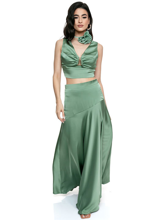 RichgirlBoudoir Σετ με Σατέν Φούστα σε Πράσινο χρώμα