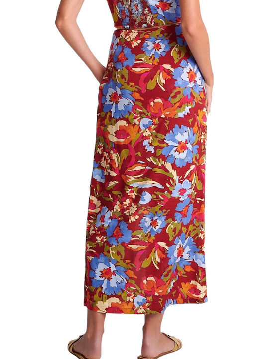 Attrattivo Fustă Maxi Floral Multicolor