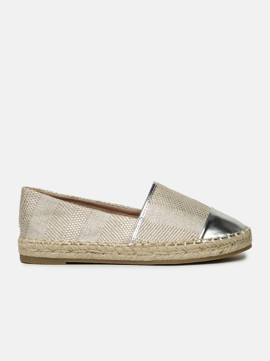 InShoes Wildleder Damen Espadrilles in Silber Farbe