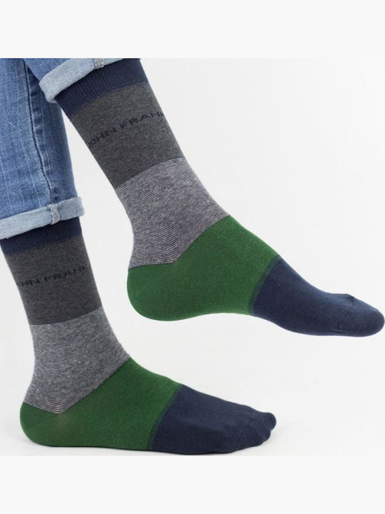 John Frank Bărbați Șosete Dark Green 1Pachet
