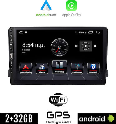 Kirosiwa Sistem Audio Auto pentru Ford C-Max / Fiesta / Concentrare / Fuziune / Kuga / Mondeo / S-Max 2004-2011 (Bluetooth/USB/WiFi/GPS/Apple-Carplay/Android-Auto) cu Ecran Tactil 9"