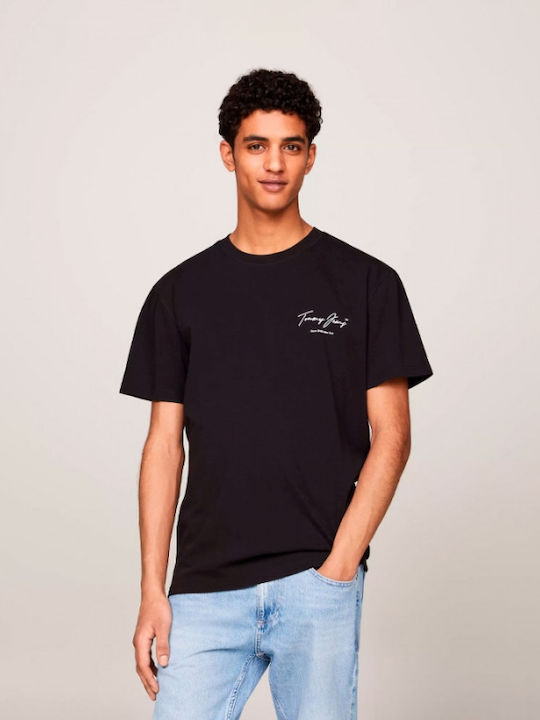 Tommy Hilfiger Ανδρικό T-shirt Κοντομάνικο Μαυρο