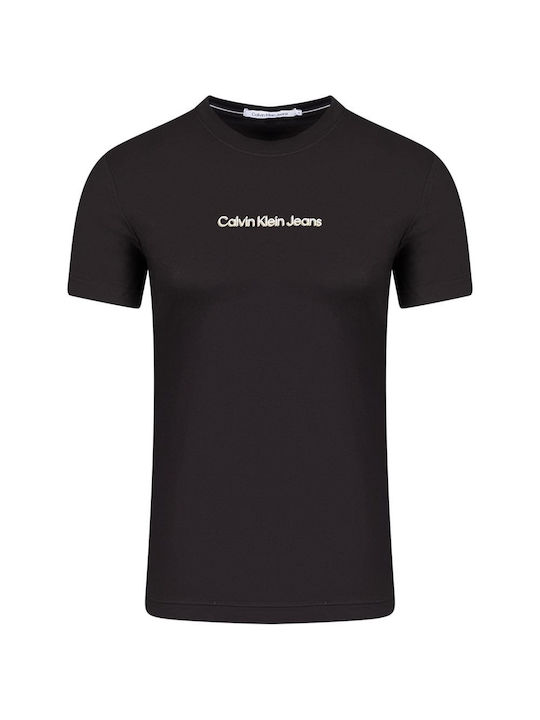 Calvin Klein T-shirt Bărbătesc cu Mânecă Scurtă Negru