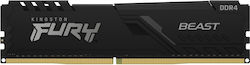 Kingston Fury Beast Bulk 8GB DDR4 RAM με Ταχύτητα 3200 για Desktop