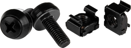 StarTech M6 M6 x 12mm - Pachet de 100 - Negru CABSCREWM62B 100buc