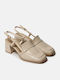 Pumps mit Riemchen Beige