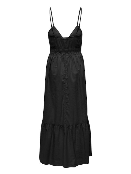 Only Dress with Ruffle Black