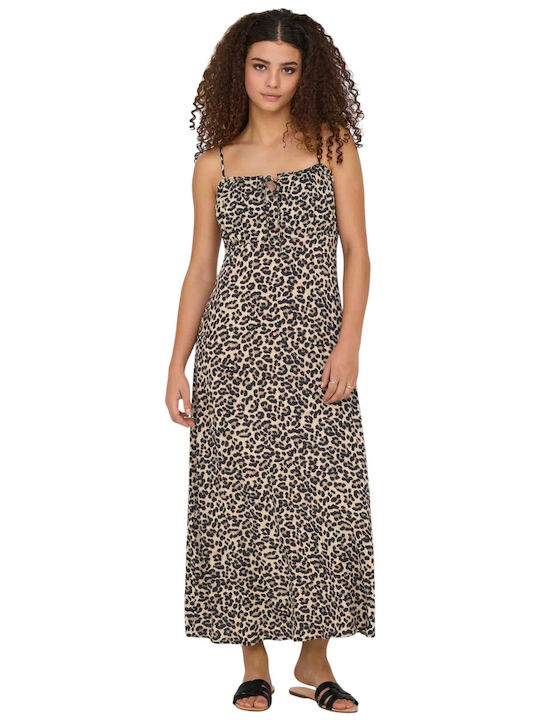 Only Life Sommer Midi Damenkleid Mehrfarbig Bra...