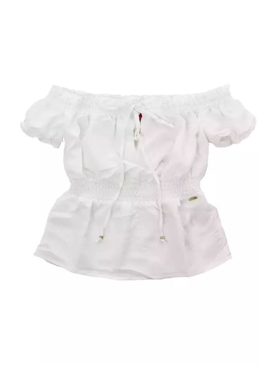 Guess Damen Bluse Pure White