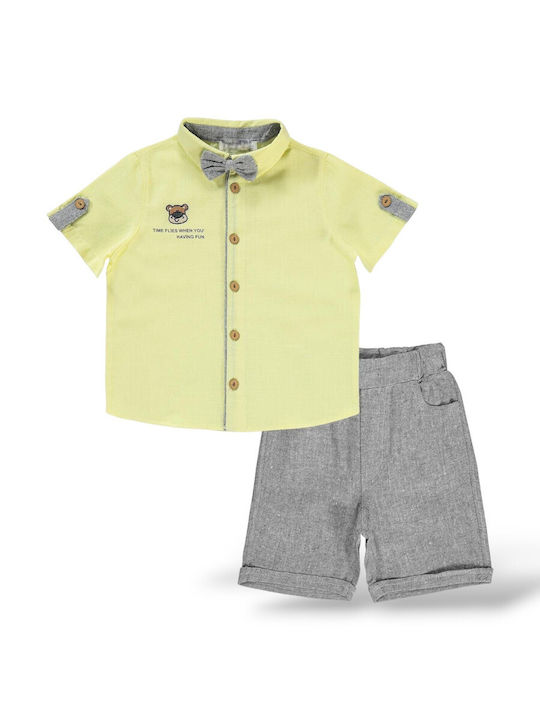 Babydom Set pentru copii cu Pantaloni Vara 2buc yellow