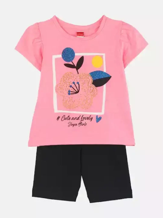 Joyce Kids' Set with Shorts Summer 2pcs Pink