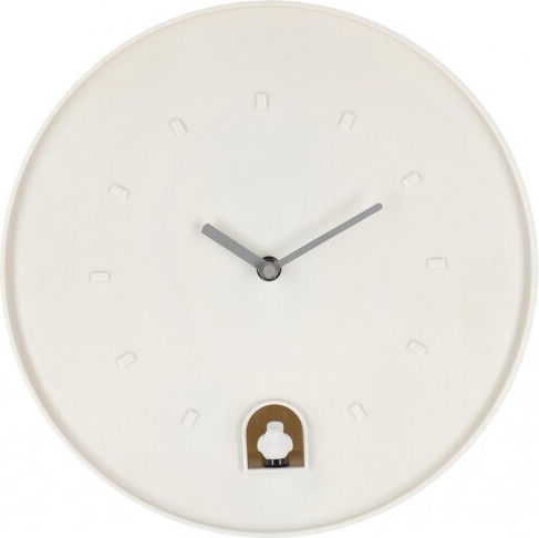Bizzotto Damian Wall Clock Metallic White 30x8cm