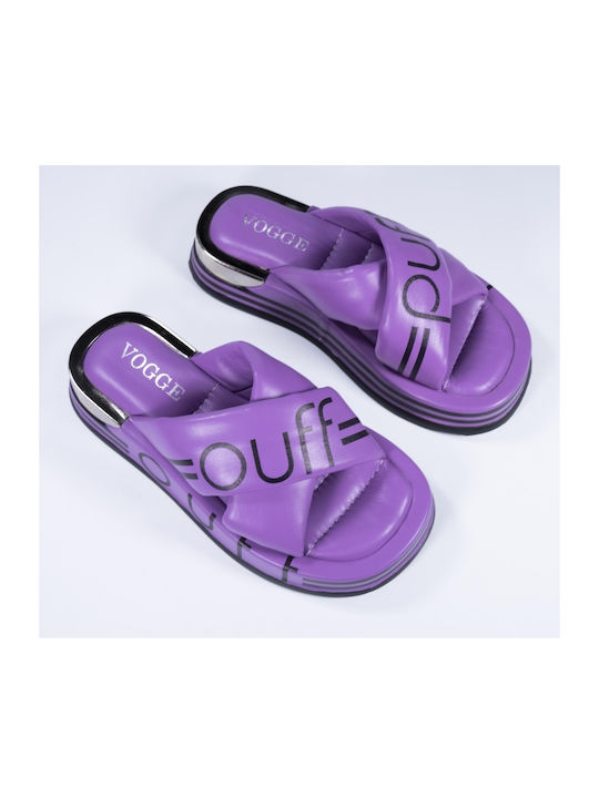 Vogge Piele Sandale dama Pantofi cu platformă în Violet Culoare