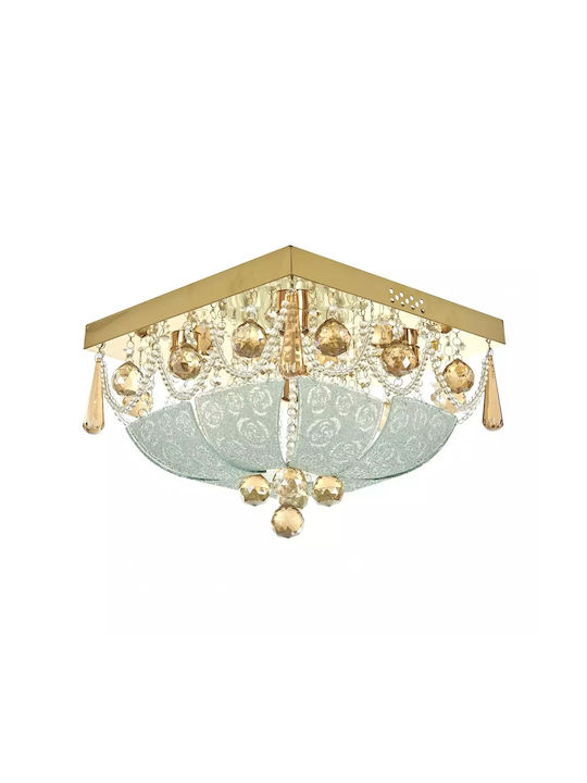 Classic Ceiling Light with Socket E27 Gold