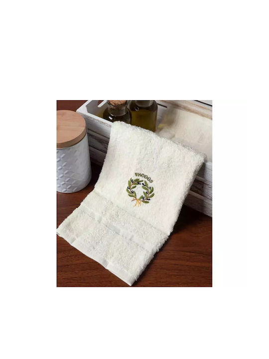 Silk Fashion Face Towel Rose 50x100cm Ecru