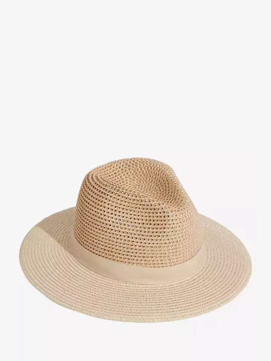 Achilleas Accessories Wicker Women's Hat Beige