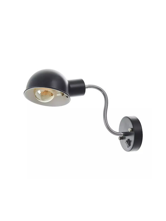Vintage Lumină de Perete cu Soclu E27 Negru