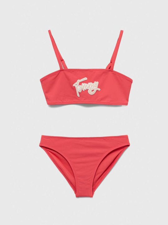 Tommy Hilfiger Costum de baie pentru copii Bikini Laser Pink