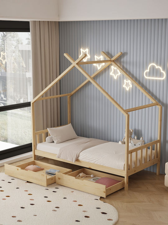 KLARICE Kids Bed Montessori Single with Storage...