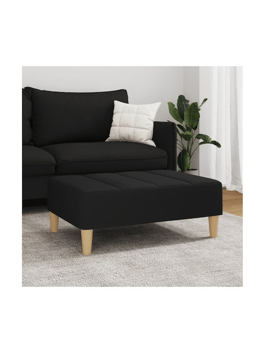 Hocker Fußhocker Gepolstert mit Stoff Black 77x...