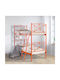 Kids Bed Bunk Single Orange for Mattress 90x200cm