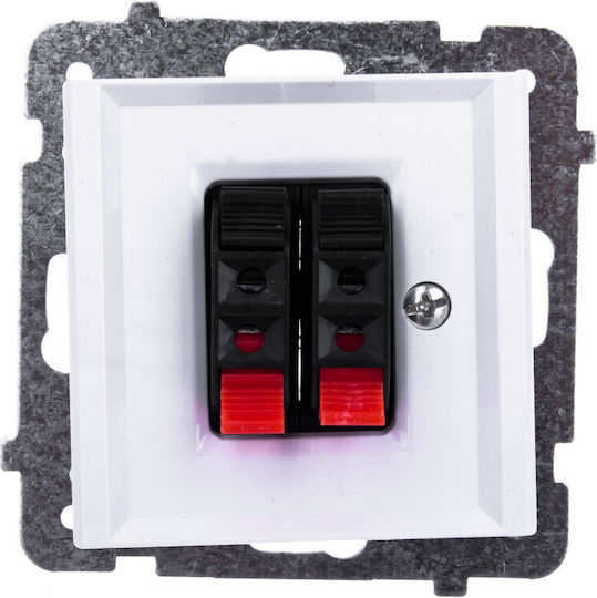 Ospel Multimedia Socket Front Plate 2 Positions in White Color GG-2R m 00